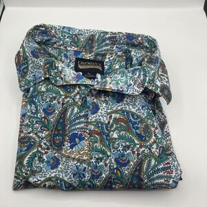 Cremieux Premium Denim Men's Paisley Print Button‎ Down Shirt XL Multicolor 100%